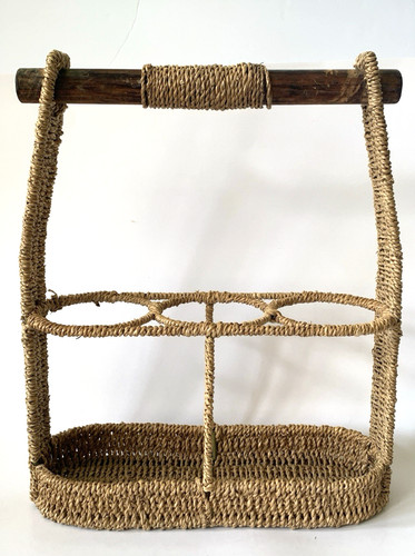 Wicker bottle wine holder - wicker,