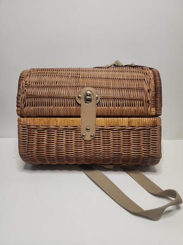 Insulated wicker wine - wicker, basket